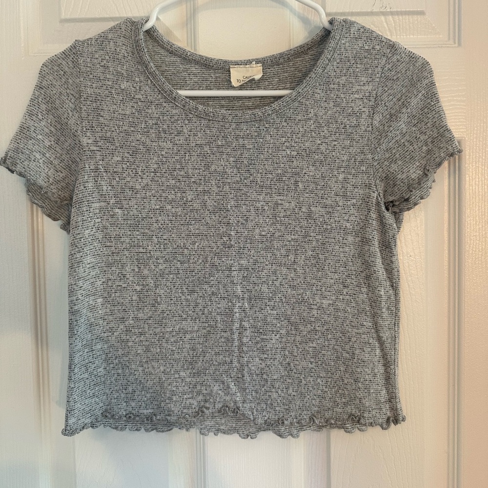 Small Gray Basic Knit Tee